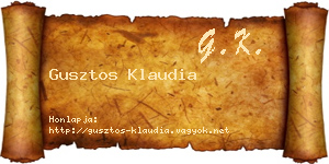 Gusztos Klaudia névjegykártya